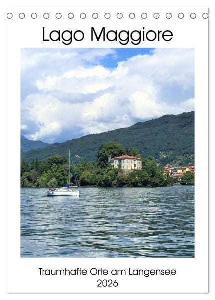 Produktbild: Traumhafter Lago Maggiore (Tischkalender 2026 DIN A5 hoch), CALVENDO Monatskalender