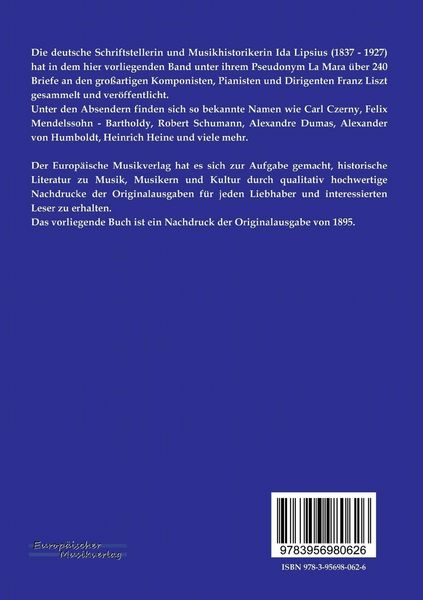 Produktbild: Briefe hervorragender Zeitgenossen an Franz Liszt