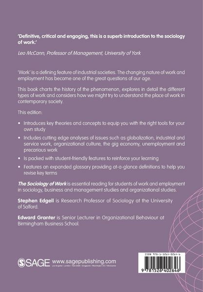 Produktbild: The Sociology of Work