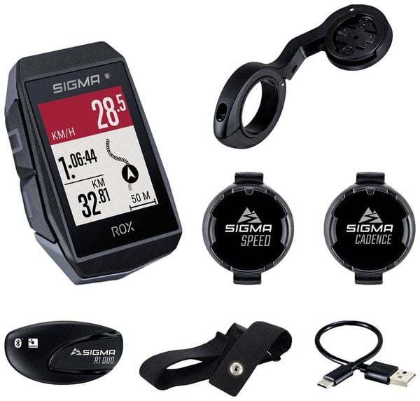 Sigma ROX 11.1 EVO Sensor Set Fahrrad-Navi Fahrrad GPS, GLONASS, spritzwassergeschützt