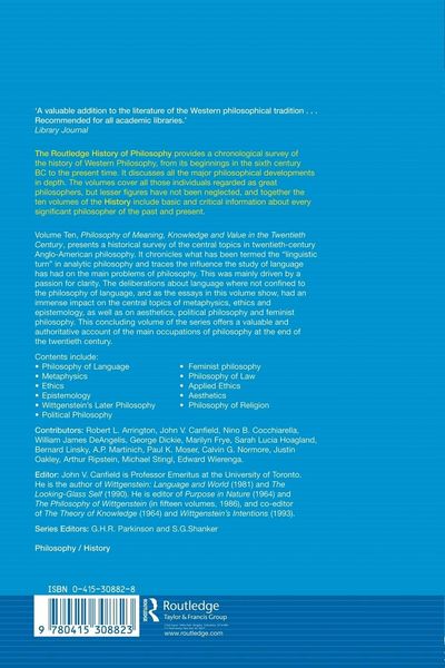 Produktbild: Philosophy of Meaning, Knowledge and Value in the Twentieth Century