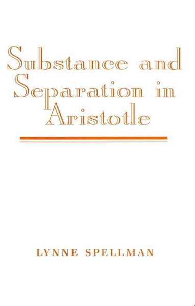 Produktbild: Substance and Separation in Aristotle