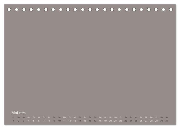 Produktbild: DIY Bastel-Kalender -Erdige Pastell Farben- Zum Selbstgestalten (Tischkalender 2026 DIN A5 quer), CALVENDO Monatskalender