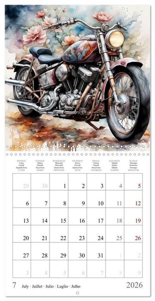 Produktbild: Beauty on wheels (Wall Calendar 2026 12 &times; 12 Inch) CALVENDO 12 Month Wall Calendar