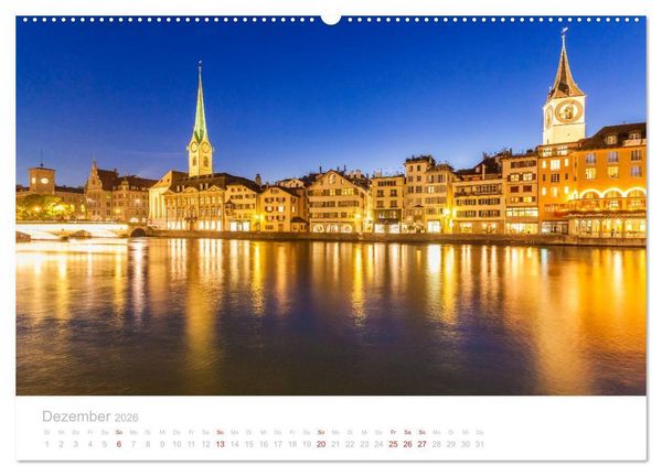 Produktbild: Z &Uuml; R I C H Impressionen (hochwertiger Premium Wandkalender 2026 DIN A2 quer), Kunstdruck in Hochglanz