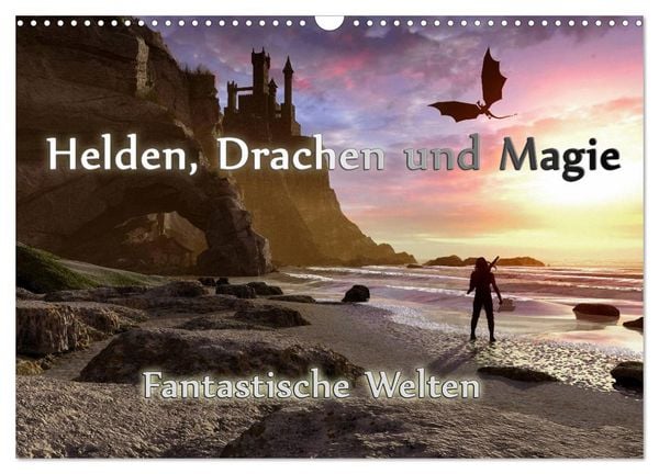 Produktbild: Helden, Drachen und Magie (Wandkalender 2026 DIN A3 quer), CALVENDO Monatskalender