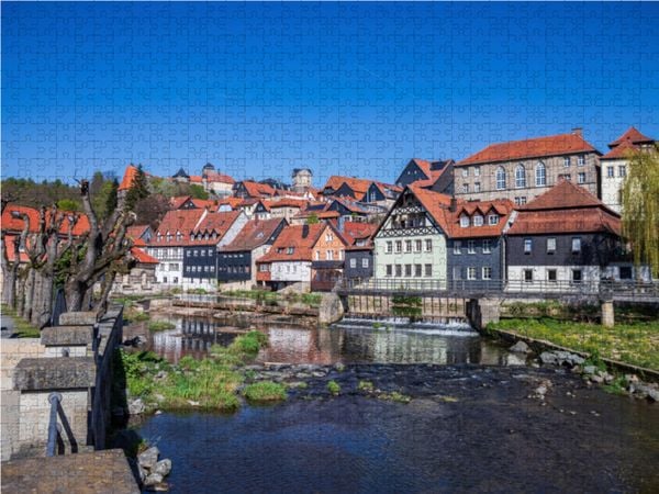 Produktbild: CALVENDO Puzzle Auf dem Ufer der Ha&szlig;lach | 1000 Teile Lege-Gr&ouml;&szlig;e 64x48cm Foto-Puzzle f&uuml;r gl&uuml;ckliche Stunden