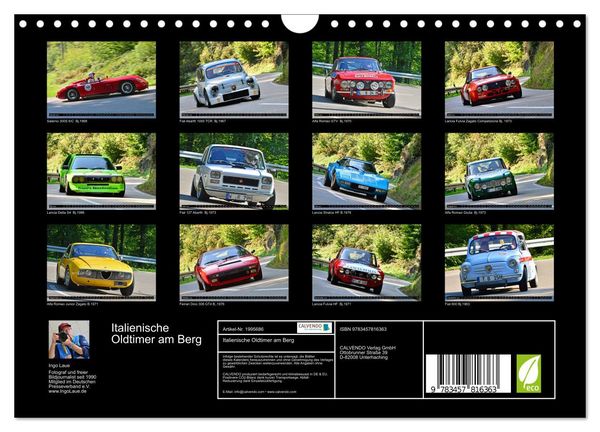 Produktbild: Italienische Oldtimer am Berg (Wandkalender 2026 DIN A4 quer), CALVENDO Monatskalender