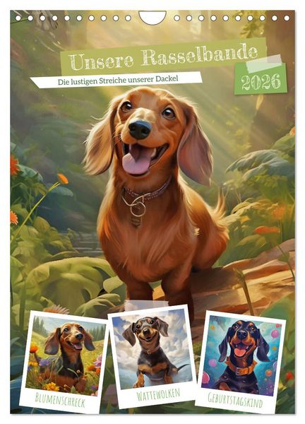 Unsere Rasselbande (Wandkalender 2026 DIN A4 hoch), CALVENDO Monatskalender
