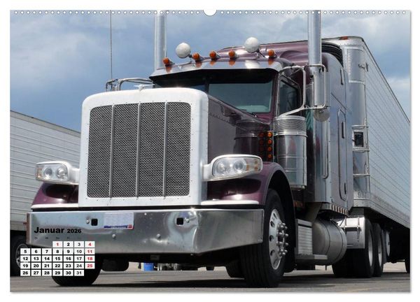 Produktbild: US-Trucks. Faszination Langhauber (Wandkalender 2026 DIN A2 quer), CALVENDO Monatskalender