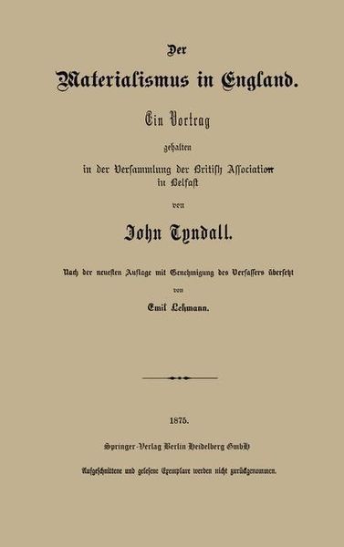 Produktbild: Der Materialismus in England
