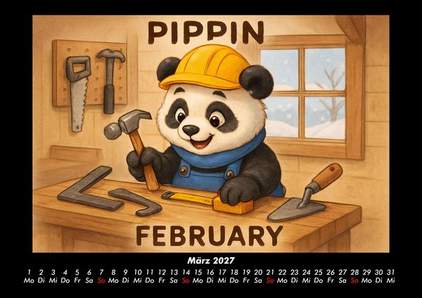 Produktbild: Pippin als Dachdecker-Azubi 2027 Fotokalender DIN A3