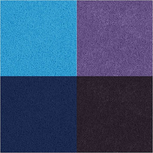 Produktbild: Creativ Company Stempelkissen, H 2 cm, Gr&ouml;&szlig;e 3,5x3,5 cm, Blau, Himmelblau, Flieder, Violett, 4 Stk