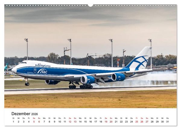 Produktbild: Planespotting am Flughafen M&uuml;nchen (hochwertiger Premium Wandkalender 2026 DIN A2 quer), Kunstdruck in Hochglanz