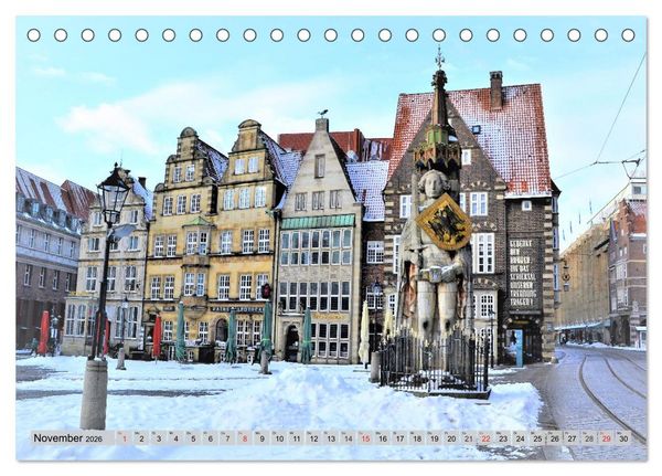 Produktbild: Hansestadt Bremen - Ein Stadtstaat an der Weser (Tischkalender 2026 DIN A5 quer), CALVENDO Monatskalender