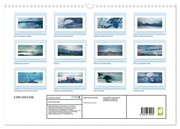 Produktbild: Licht und Linie (Wandkalender 2027 DIN A3 quer), CALVENDO Monatskalender