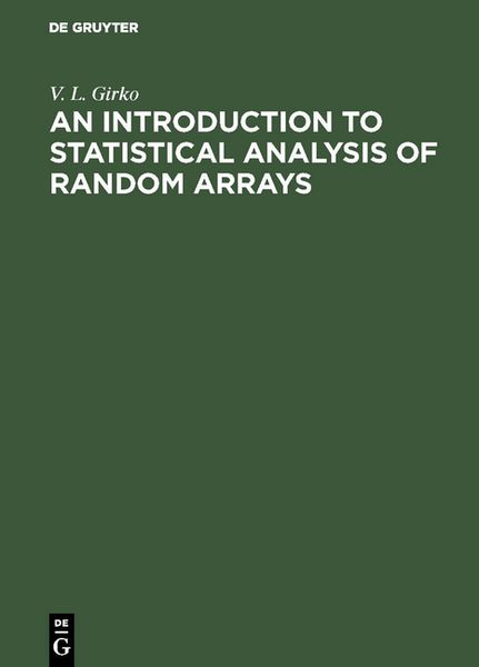 Produktbild: An Introduction to Statistical Analysis of Random Arrays
