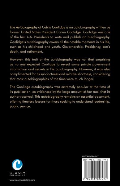 Produktbild: The Autobiography of Calvin Coolidge