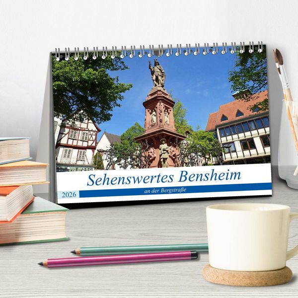 Produktbild: Sehenswertes Bensheim an der Bergstra&szlig;e (Tischkalender 2026 DIN A5 quer), CALVENDO Monatskalender