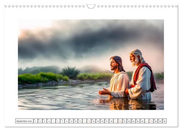 Produktbild: Durch das Jahr mit Jesus (Wandkalender 2026 DIN A3 quer), CALVENDO Monatskalender