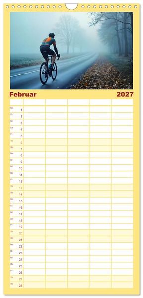 Produktbild: Familienplaner 2027 - Kilometerkiller - Rennrad-Power im Jahresverlauf mit 5 Spalten (Wandkalender, 21 x 45 cm) CALVENDO