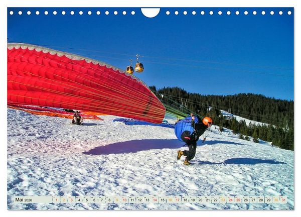 Produktbild: Freiheit und Abenteuer - Paragliding (Wandkalender 2026 DIN A4 quer), CALVENDO Monatskalender
