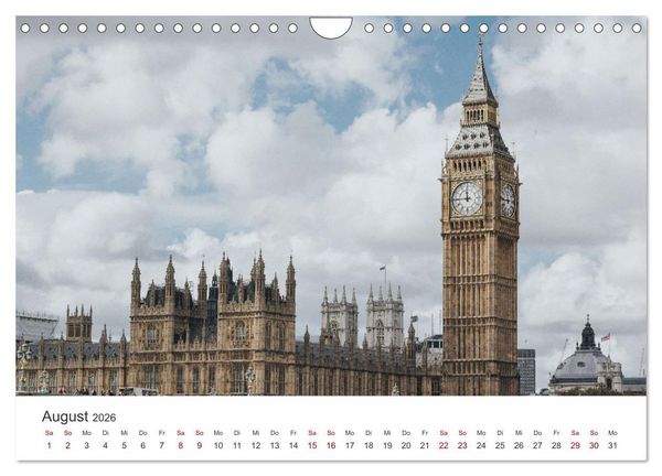 Produktbild: London - Die faszinierende Hauptstadt Englands. (Wandkalender 2026 DIN A4 quer), CALVENDO Monatskalender