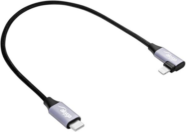 Akyga USB-Kabel USB-C Stecker, Apple Lightning Stecker 0.30m Schwarz AK-USB-55