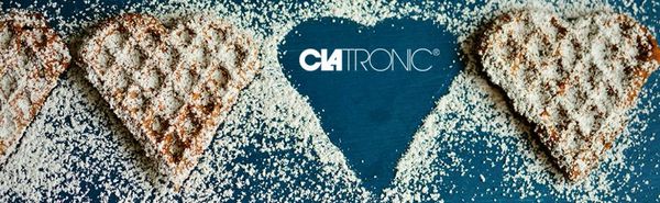 Produktbild: Clatronic WA 3492 Waffeleisen Antihaftbeschichtung Schwarz, Edelstahl