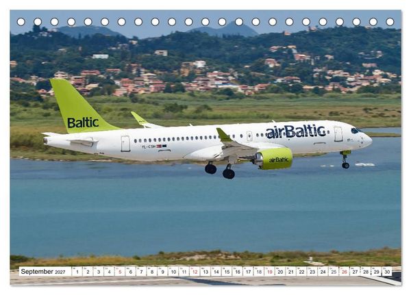 Produktbild: Flugzeuge auf Korfu (Tischkalender 2027 DIN A5 quer), CALVENDO Monatskalender