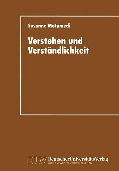 Produktbild: Verstehen und Verst&auml;ndlichkeit
