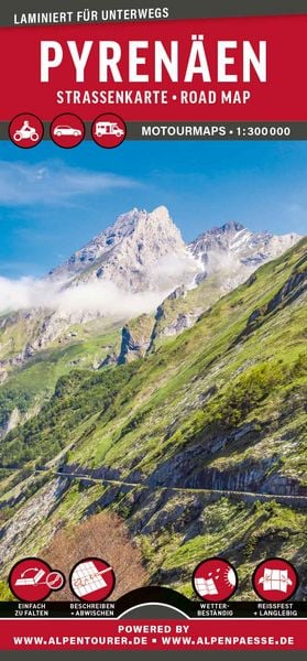 Produktbild: MoTourMaps Pyren&auml;en (Frankreich - Spanien) 1:300.000