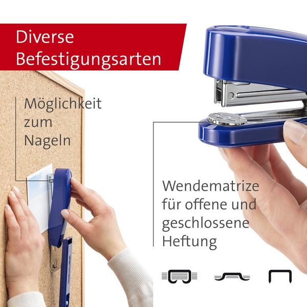 Produktbild: Heftger&auml;t B 2, bis 25 Blatt blau, Oberlademechanik