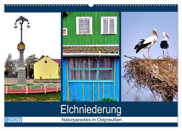Produktbild: Elchniederung - Naturparadies in Ostpreu&szlig;en (Wandkalender 2026 DIN A2 quer), CALVENDO Monatskalender