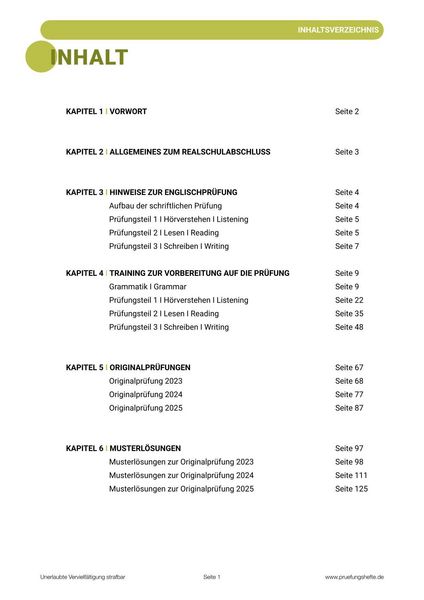 Produktbild: Pr&uuml;fungsheft & Training - 2026 Englisch Realschule &ndash; Sachsen &ndash; Original-Pr&uuml;fungen und L&ouml;sungen