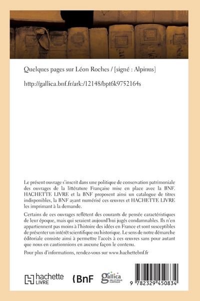 Produktbild: Quelques pages sur L&eacute;on Roches
