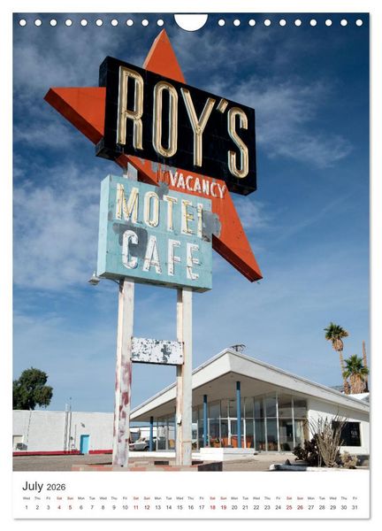 Produktbild: Historic Route 66 Motel (Wall Calendar 2026 DIN A4 portrait), CALVENDO 12 Month Wall Calendar