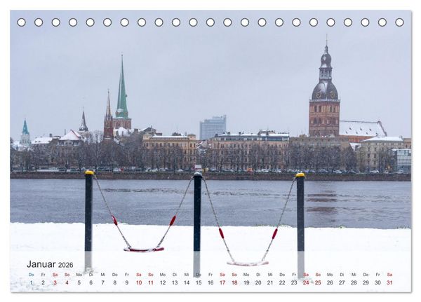 Produktbild: Riga - Paris des Ostens (Tischkalender 2026 DIN A5 quer), CALVENDO Monatskalender