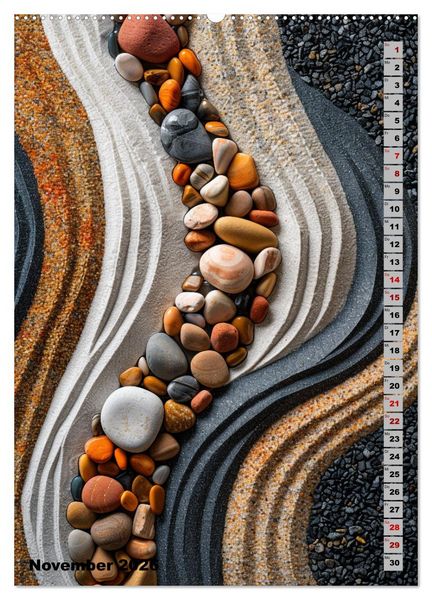 Produktbild: Zen aus Sand (Wandkalender 2026 DIN A2 hoch), CALVENDO Monatskalender