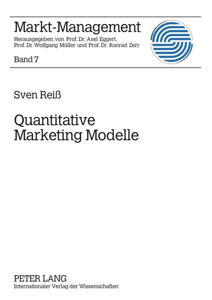 Produktbild: Quantitative Marketing Modelle