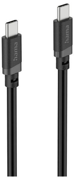 Produktbild: Hama USB-Ladekabel USB 2.0 USB-C&reg; Stecker 1m Schwarz 00201806