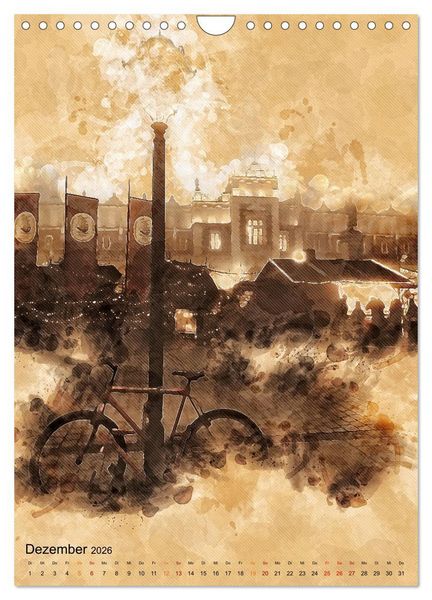 Produktbild: Fahrrad - Retro-Kalender (Wandkalender 2026 DIN A4 hoch), CALVENDO Monatskalender