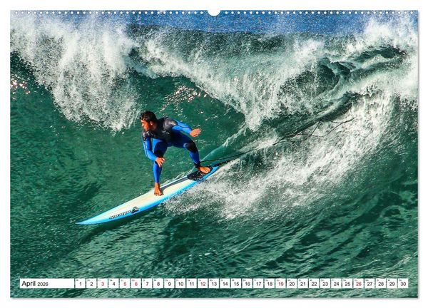 Produktbild: Spektakul&auml;res Wellen- und Windsurfen (hochwertiger Premium Wandkalender 2026 DIN A2 quer), Kunstdruck in Hochglanz