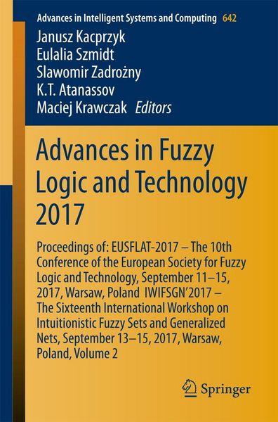 Produktbild: Advances in Fuzzy Logic and Technology 2017