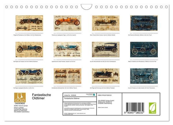 Produktbild: Fantastische Oldtimer (Wandkalender 2026 DIN A4 quer), CALVENDO Monatskalender