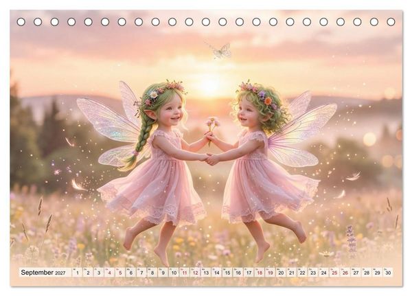 Produktbild: Im Zaubergarten der Feenkinder (Tischkalender 2027 DIN A5 quer), CALVENDO Monatskalender
