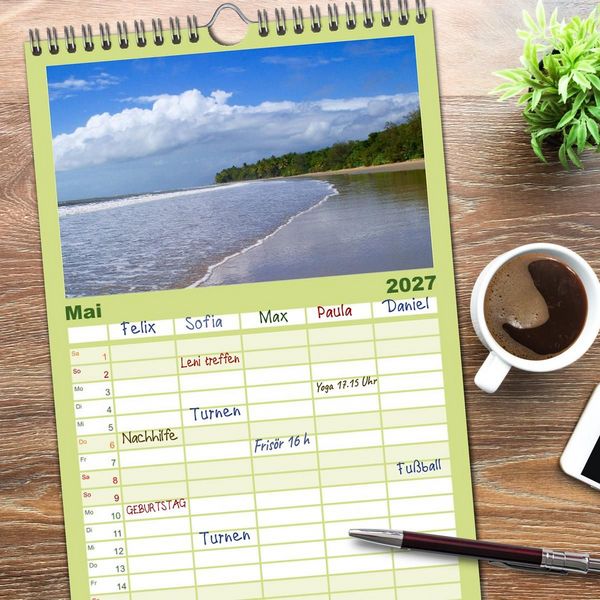 Produktbild: Familienplaner 2027 - Australien mit 5 Spalten (Wandkalender, 21 x 45 cm) CALVENDO
