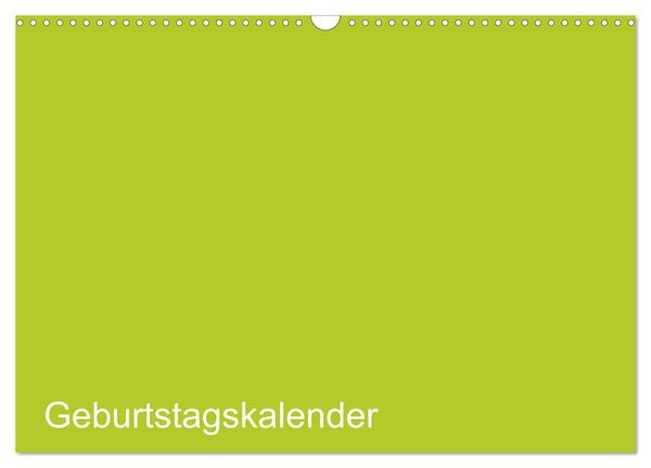 Produktbild: Bastel-Geburtstagskalender gr&uuml;n / Geburtstagskalender (Wandkalender 2026 DIN A3 quer), CALVENDO Monatskalender