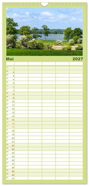 Produktbild: Familienplaner 2027 - Unterwegs entlang der Schlei mit 5 Spalten (Wandkalender, 21 x 45 cm) CALVENDO