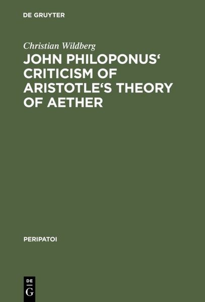 Produktbild: John Philoponus' Criticism of Aristotle's Theory of Aether